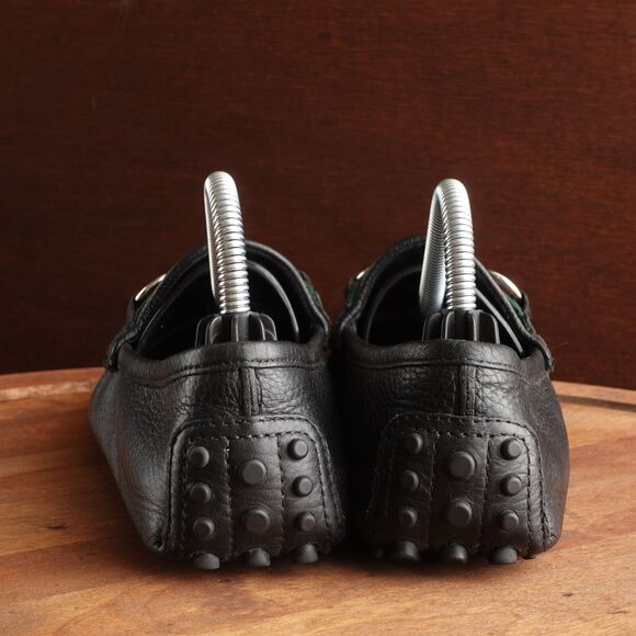 Gucci Loafers Womens SZ EU 34.5 US 4.5 BLK Leather Driving Slip On Horsebit Flat - Picture 6 of 16